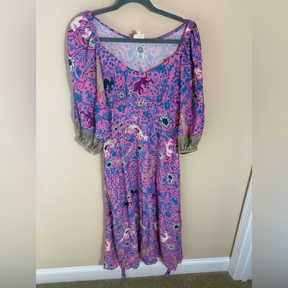 Anthropologie Plenty by Tracy Reese Puff DRESS vibrant print - Picture 2 of 7